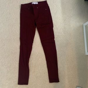 Maroon jeans